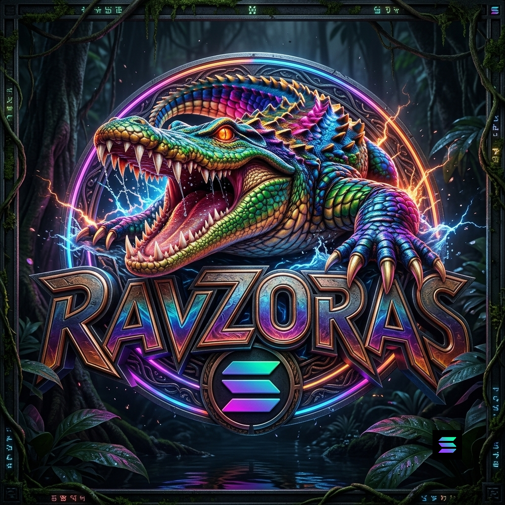 Ravzoras cyber-jungle crocodile emblem